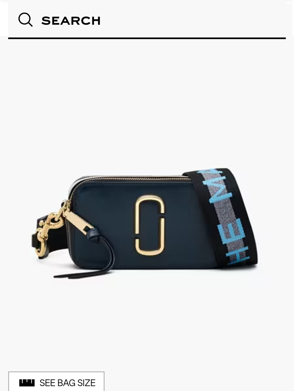 The Marc Jacobs Snapshot Camera Bag in Blue Sea Multi